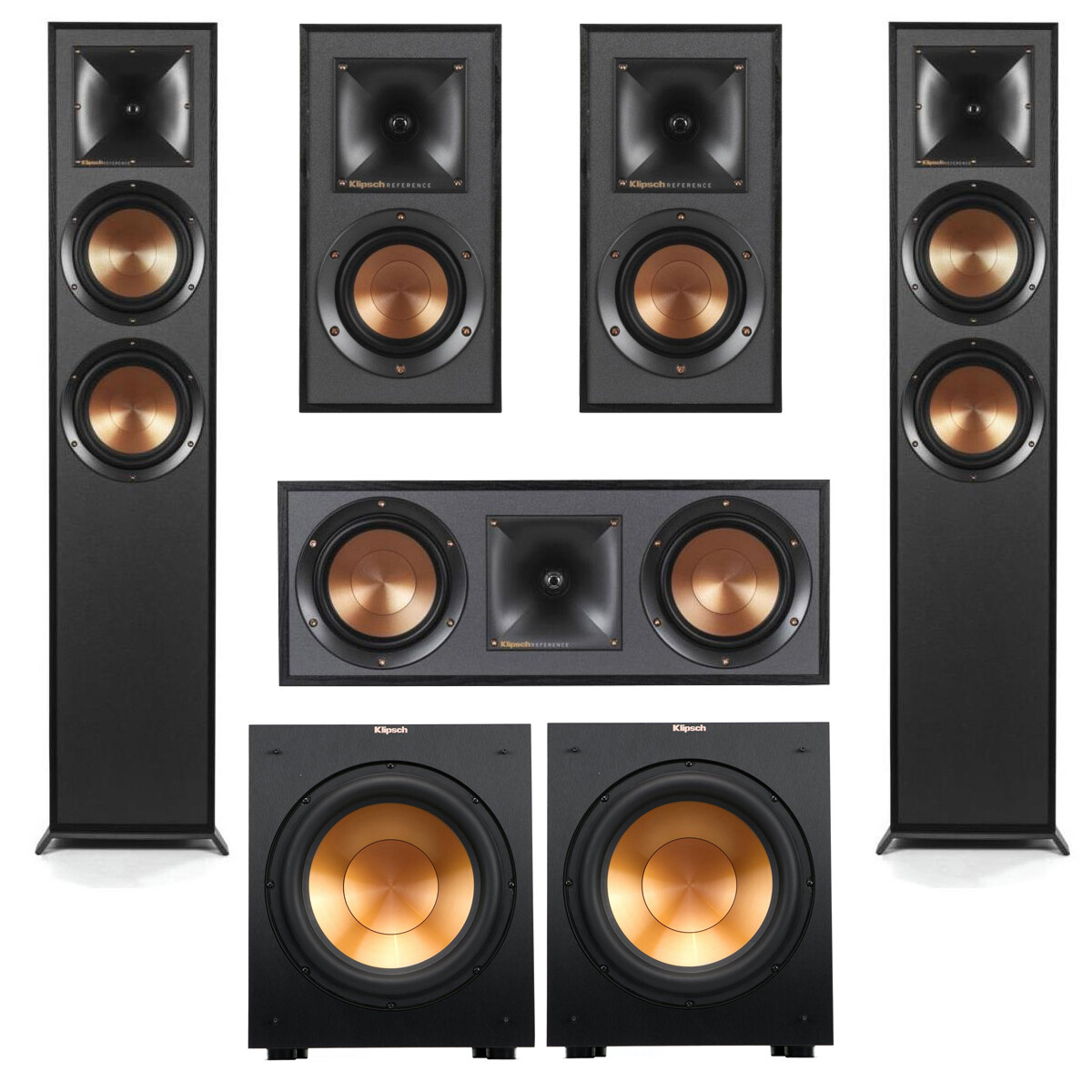 Комплект для домашнего кинотеатра Klipsch Reference R-625FA 5.2, черный #1065841 KA