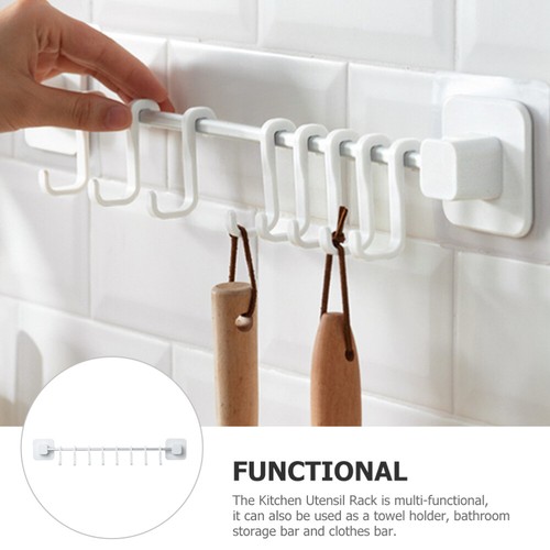 Wall acheter Nail Free Hook Mounted Utensil Rack Kitchen Utensils Gadget Holder