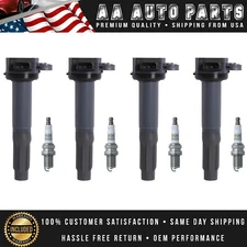 4pcs Ignition Coil & NGK Spark Plug for 10-12 Subaru Legacy Outback H4 UF668