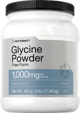 Glycine Powder | 3 lbs | Unflavored Powder | Vegetarian, Non-GMO | by Horbaach