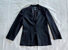 Classic Black Blazer LAUREN by Ralph Lauren Ladies Size 8 VINTAGE
