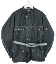 Veste Belstaff Homme XL À Zip Complet Col Bandé Ceinturée Poches Légère Vintage