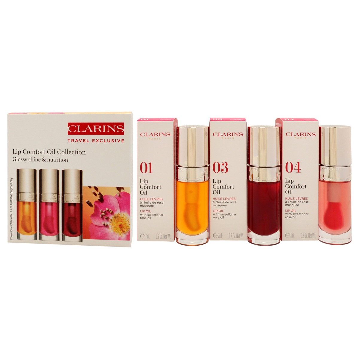 Lip Comfort Oil Collection by Clarins for Women - 3 Pc Kit Set | eBay