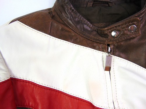 Chaqueta de Cuero Marrón Dakota Tag Heuer Piedra Cuero Genuino | Para Mujer Talla M - Imagen 8 de 15