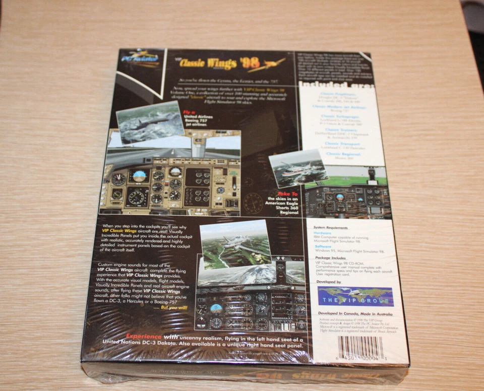 VIP Classic Wings '98 PC-CD Rom, Aircraft & Cockpit Expansion Simulator NEW SEAL - Image 2 of 4
