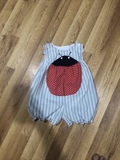 Vintage A Tiny Tots Original Lady Bug Romper Sz 3T