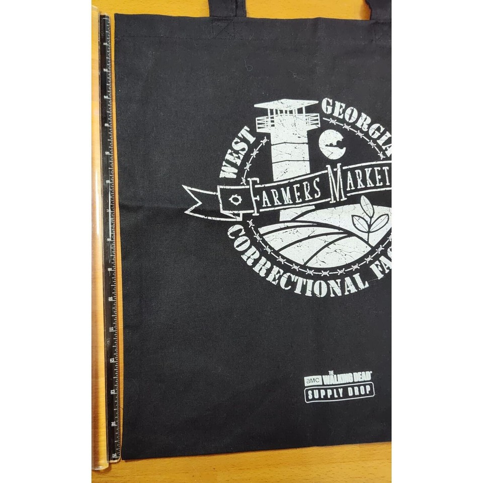 AMC TWD Walking Dead Farmers Market Canvas Tote Bag Supply Drop Exclusive eBay