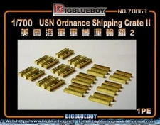 Big Blue Boy (70063) 1:700 USN Ordnance Shipping Crate Etched Parts