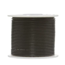 16 AWG Gauge Stranded Hook Up Wire Black 100 ft 0.0508" PTFE 600 Volts