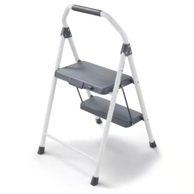 2-Step Compact Steel Step Stool, 225 Lbs. Load Capacity Type II Duty ...
