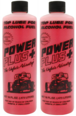 (2 Pack) Cherry Scented Power Plus Clear Top Lube Alcohol Fuel Additive 16oz