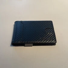 Runbox Wallet For Men RFID Blocking Genuine Leather Carbon Fiber Style 