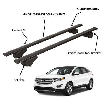 Pcs Black Roof Rack Cross Bars For FORD EDGE SUV 2016-