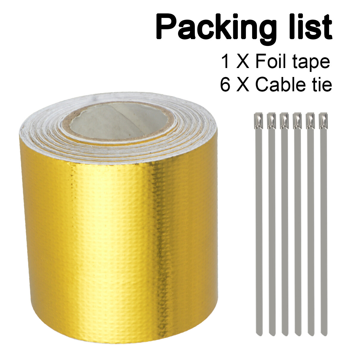 2x 16ft Fiberglass Wrap Barrier Tape Heat Shield Roll Exhaust Car