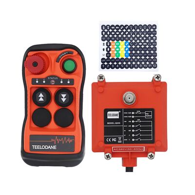 HT-32028 リモコンボート グレー・レッド Q200 Industrial Wireless Crane Remote Control kit 2 Button 12v 24v