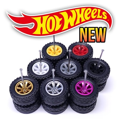 1/64 Scale BBS LM V4 Spoke Real Rider Wheels & Tires Set - For Hot