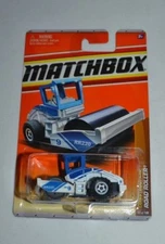 2010 MATCHBOX CONSTRUCTION - ROAD ROLLER RR220 UNIT 9 BLUE & WHITE 43/100