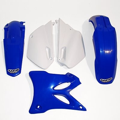Kit plastique Yamaha YZ 85 avec carénages flexibles blanc bleu origine YA306E999