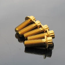 5PCS Titanium Gold Front Brake Rotor Disc Screws for Harley Touring Dyna Softail