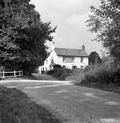 Ovington Hampshire The Bush Inn Pub Photo Negative B/W 6x6 1952 INC   M757