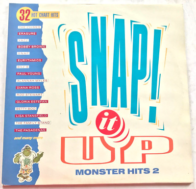 Snap It Up Monster Hits 2LP Vinyl Comp Erasure, Eurythmics, B-52s 1990