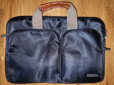 Lacdo 14 Inch 360° Protective Laptop Shoulder Bag Sleeve Case Gray Black  Macbook