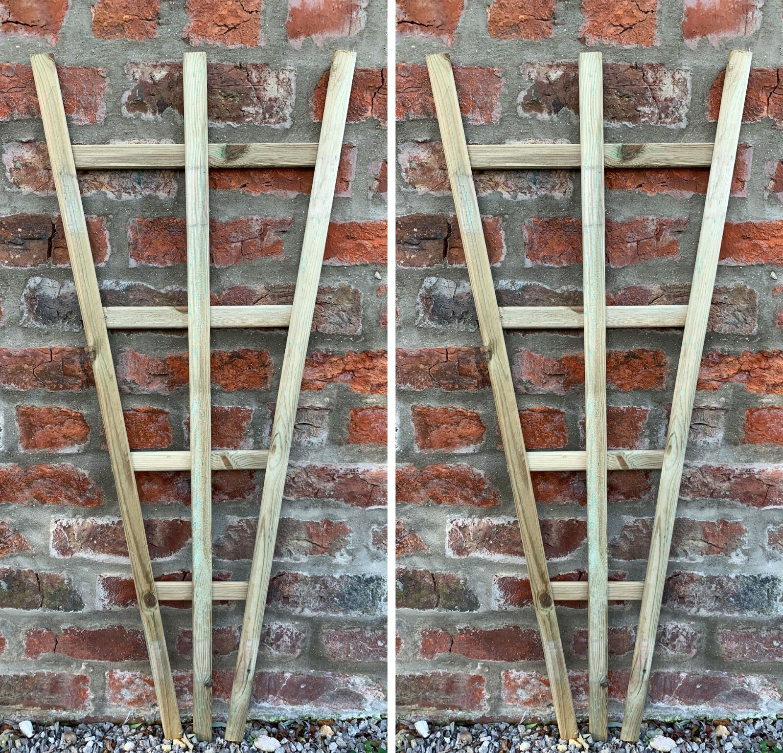 Wooden Fan Wall Trellis Climbing Plant Support Frame Trellises Wood 100cm 2Pcs
