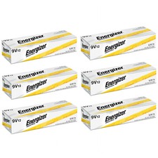 72 Energizer Industrial 9 Volt 9V Alkaline Batteries EN22, 6LF22, 6AM6 