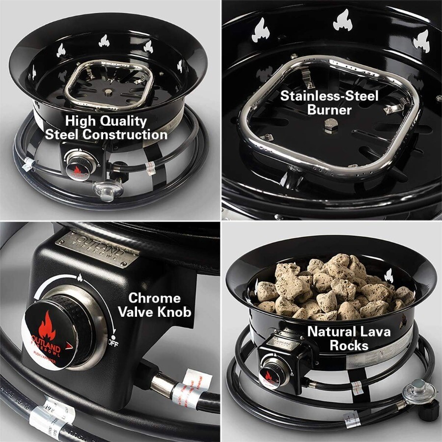 Outland Living Firebowl 893 Deluxe Outdoor Portable Propane Gas Fire Pit, New eBay