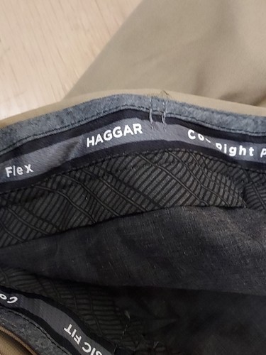Haggar Dress Pants Mens 44x30 Khaki Cool Right Performance Flex NWT MSRP $70 - Bild 7 von 8