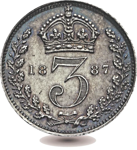 1887 Victoria Threepence — photo from another recent sale