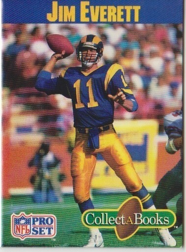 Jim Everett, 1990 Pro Set NFL Collect-A-Books, Los Angeles Rams