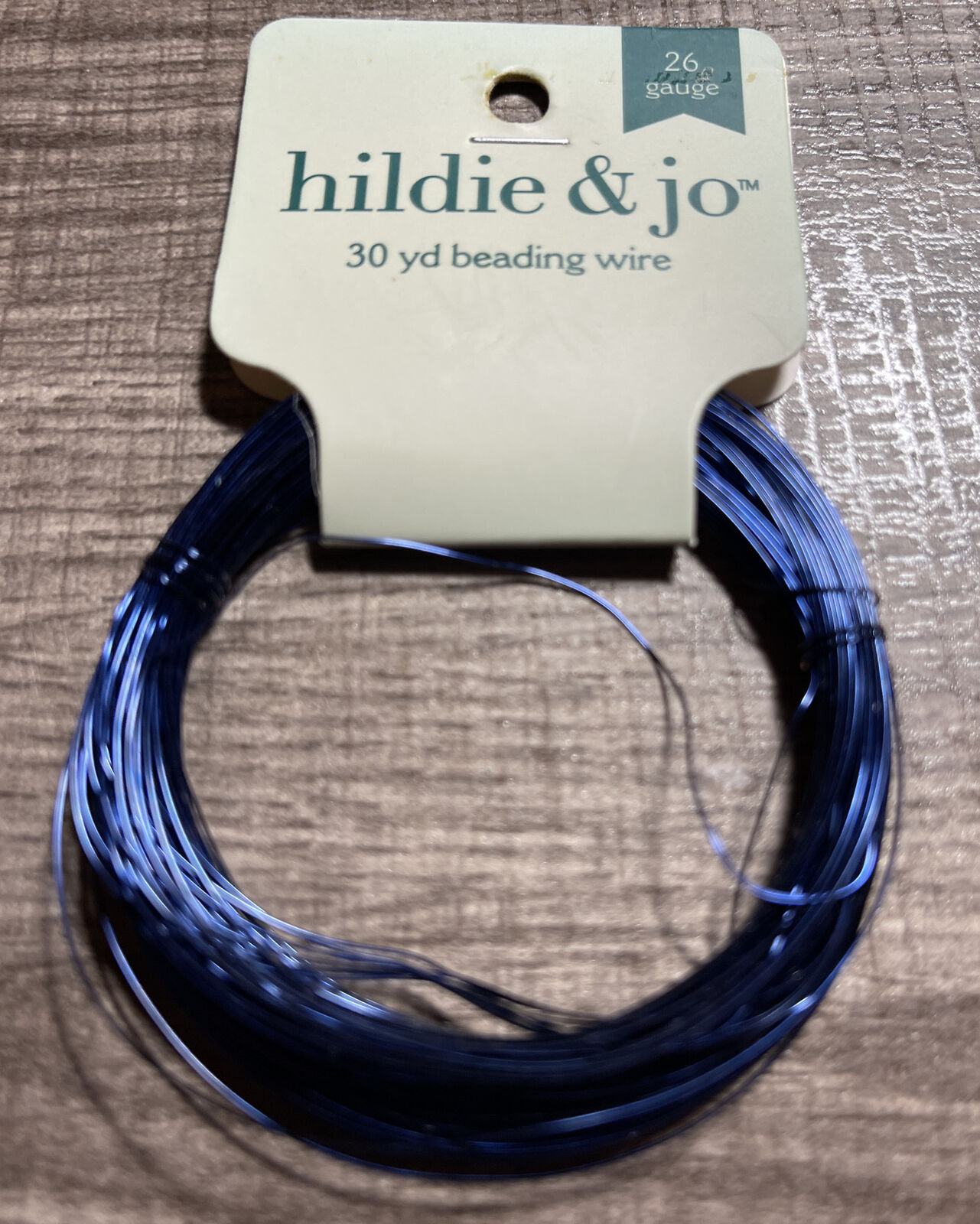 Hilde Jo Blue Beading Craft Wire 26 Gauge 30 Yds eBay