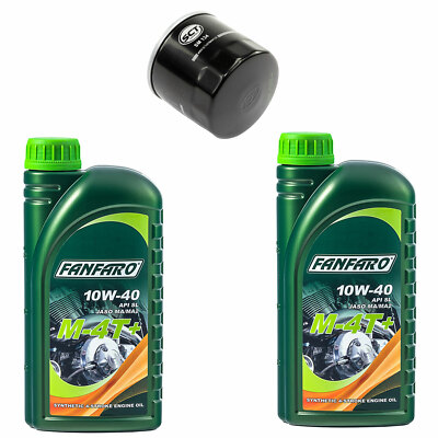 Motoröl Ölfilter SM134 Set 10W40 2 Liter für Honda Kawasaki Suzuki Triumph