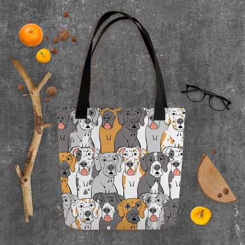 Great Dane Dog Retro Tote Shopping Library Bag Pool Tote Gift - Picture 7 of 18