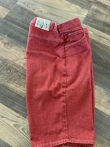 Vintage Bonjour International Red Denim Bermuda Shorts Mom Made In USA size 14 - Picture 8 of 9