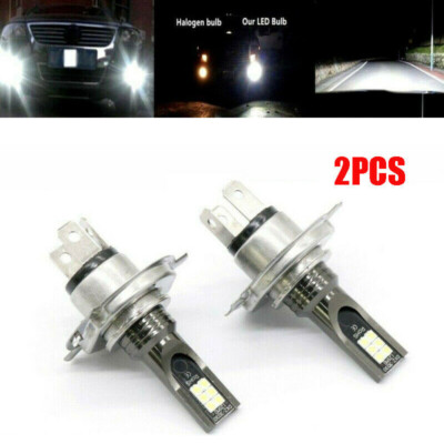 2PCS H4 9003 LED Headlight Bulbs Kit High-Low Beam Super Bright 10000LM 6000K