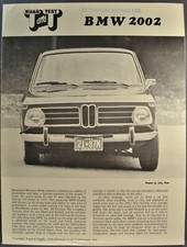 1969-1970 Bmw 2002 Sedan Brochure Folder Tt Canada Road Test Nice Original
