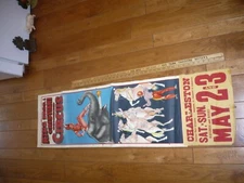 Rare King Bros. and cristiani  Circus Poster  charleston dunbar fair  W.V.