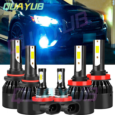 For Subaru Impreza 2015 2016-2020 6X Blue LED Headlights Fog Lights Bulbs Combo