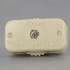 IVORY IN LINE LAMP SWITCH FOR SPT-1 LAMP CORDS NEW 30053G