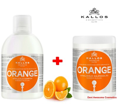 Kallos ORANGE Haarmaske & Shampoo - Vitalisierend mit Orangenöl