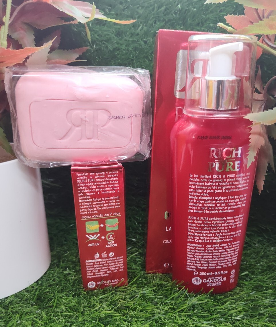 Rich & Pure Double Action Clarifying Body Lotion 250ml & Body Soap