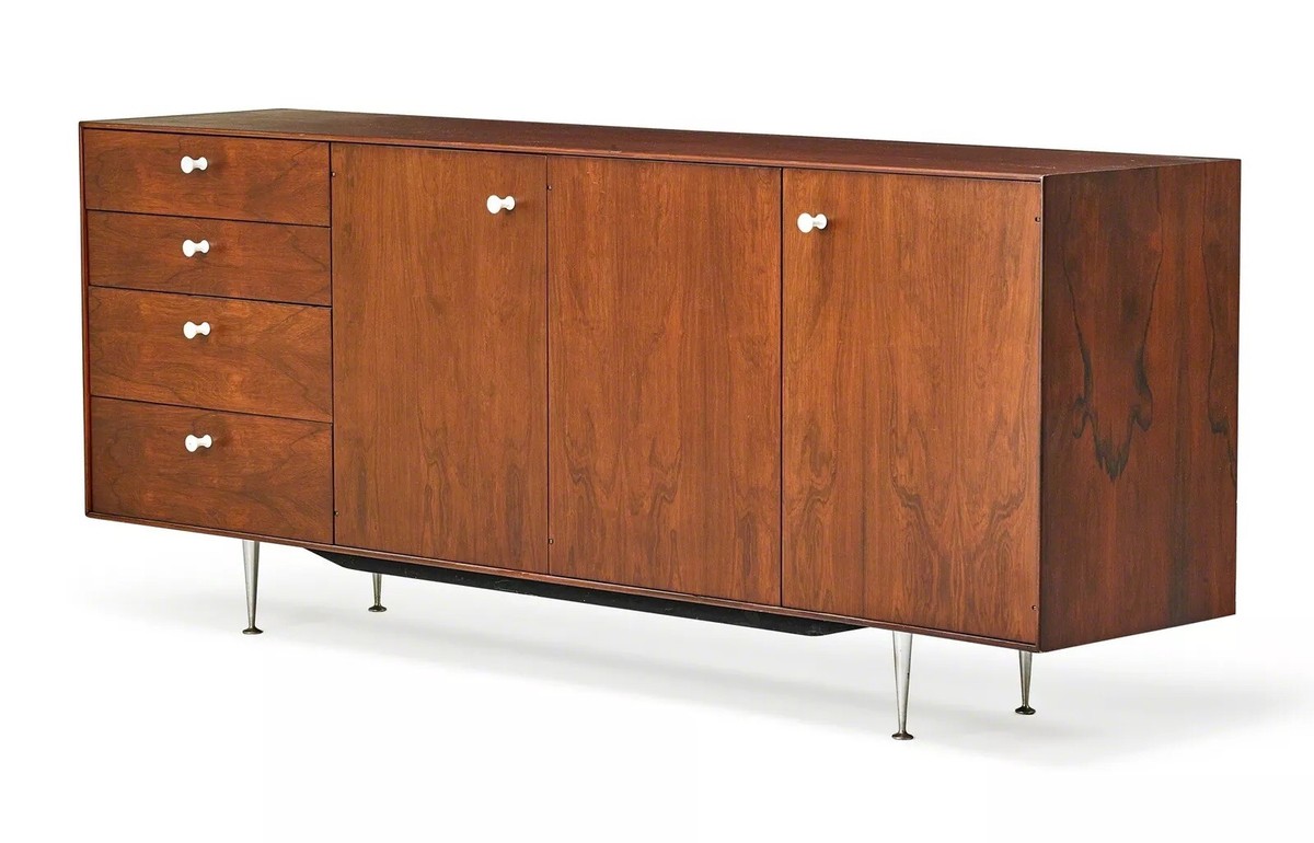 1950s George Nelson for Herman Miller Thin Edge Rosewood Credenza