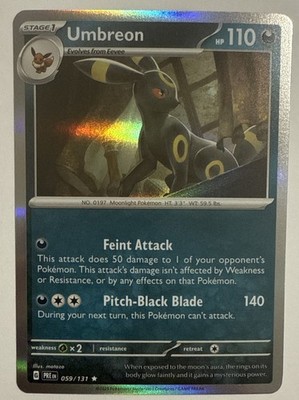 Umbreon Poke Ball Pattern Rare 59/131 Pokémon TCG Prismatic Evolutions NM