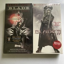 Blade I and II 2 VHS VCR Video Tape Sealed Movie Wesley Snipes RARE
