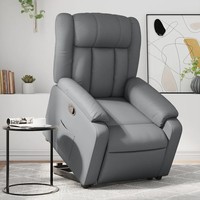 Relaxsessel Mit Aufstehhilfe Kunstleder Grau Seniorensessel