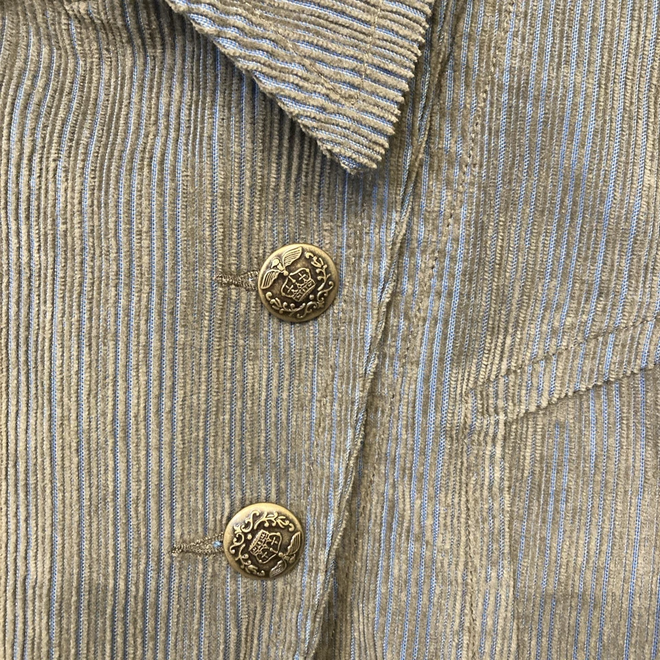 Chaqueta Buffalo Pana Azul Oliva Botones L Steampunk Hada Ecuestre Grunge Foto 3 de 4