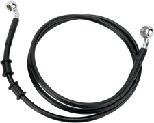 Drag Specialties Extended Stainless Steel Front Brake Line Kit 52 1/8in. Blac...