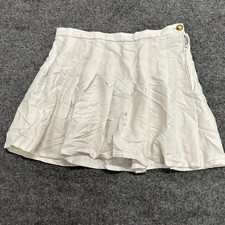 Wild Fable Skirt Womens Size L White Pleated Mini Tennis Preppy Side Zip Stretch